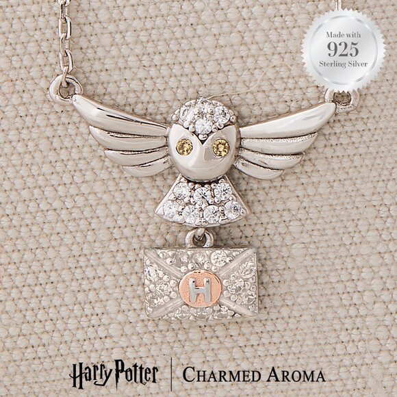 Official Harry Potter Hedwig Owl Necklace - 925 Sterling Silver - Picture 1 of 2